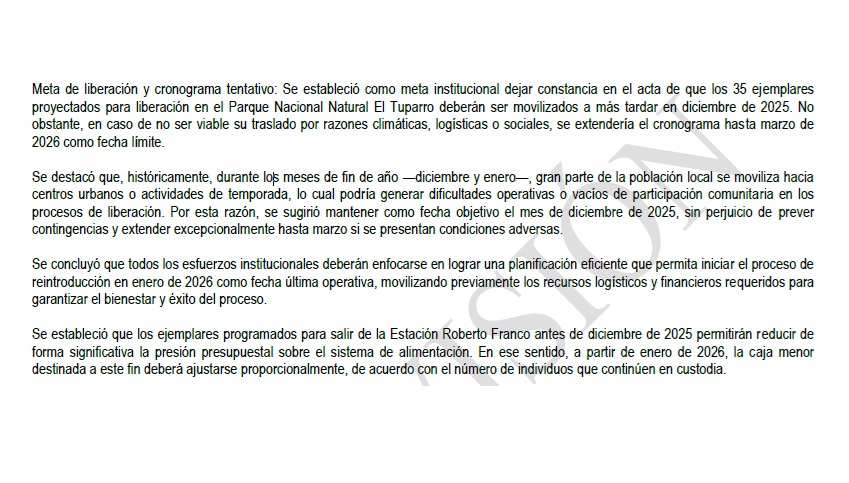 Fragmento del acta de la reunión de julio del 2025.