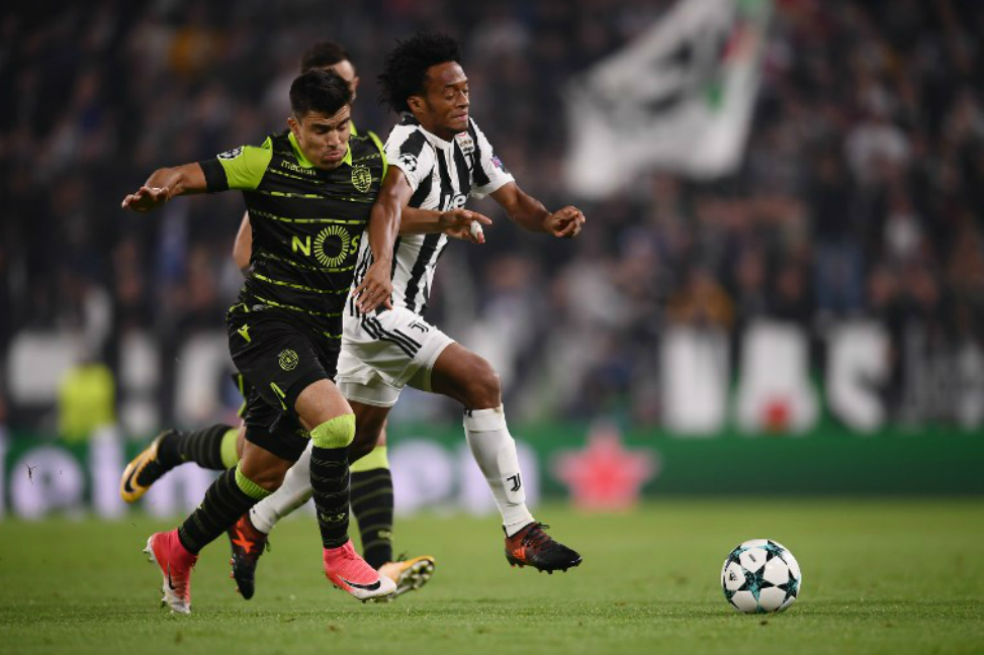 Cuadrado fue titular en la victoria de Juventus sobre Sporting de Lisboa