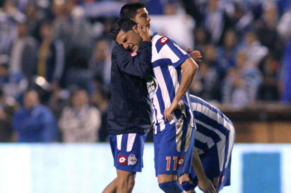 El Deportivo La Coruña de Abel Aguilar descendió