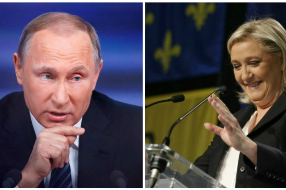 Putin se reunió con la candidata derecha Marine Le Pen