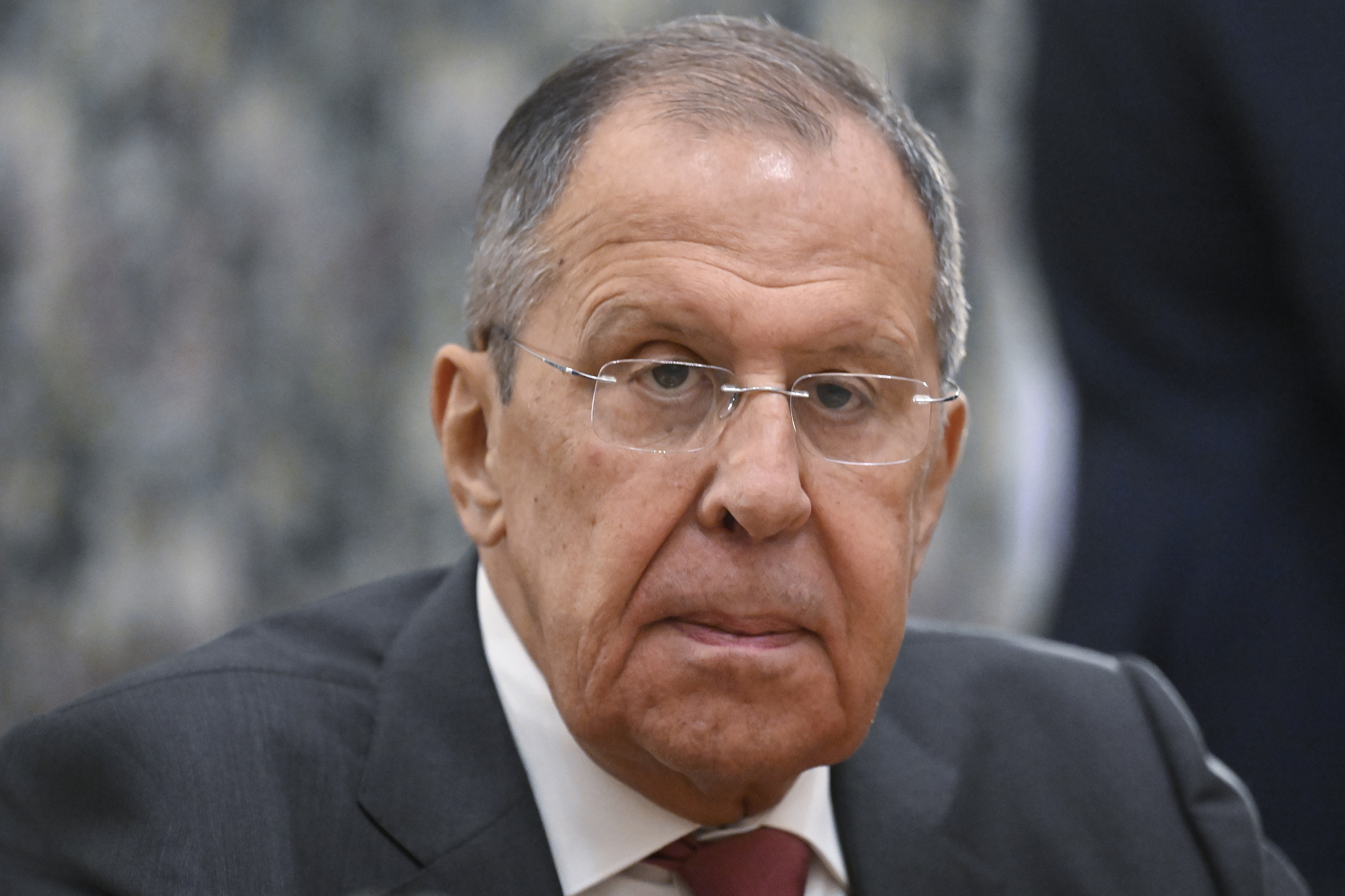 Moscow (Russian Federation), 27/10/2024.- Russian Foreign Minister Sergei Lavrov attends a meeting with his Kuwaiti counterpart in Moscow, Russias, 28 October 2024. (Rusia, Moscú) EFE/EPA/ALEXANDER NEMENOV / POOL