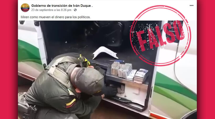 [Falso] Video de caleta en camioneta no es de ‘dinero para los políticos’