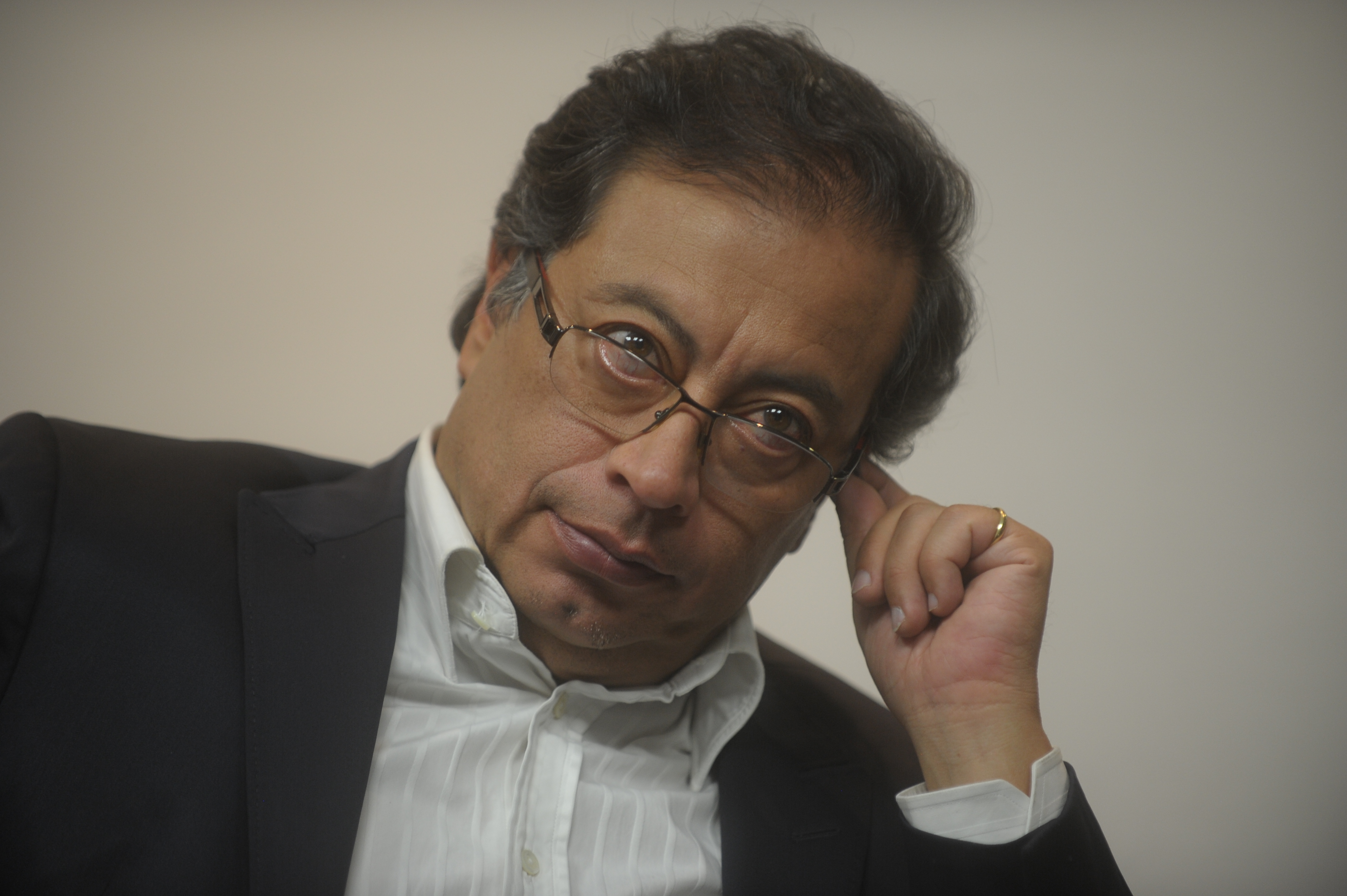 Candidato presidencial en entrevista.