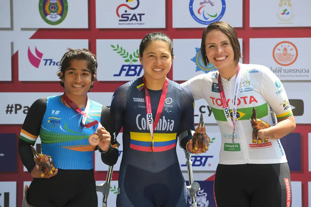 Carolina Munévar se colgó el oro en la Copa Mundo de Ruta Paracycling en Tailandia