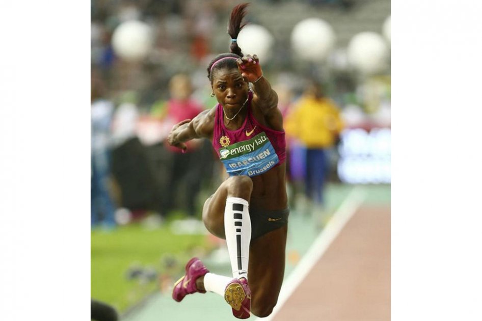 Caterine Ibargüen lidera la Liga Diamante. Foto: AFP