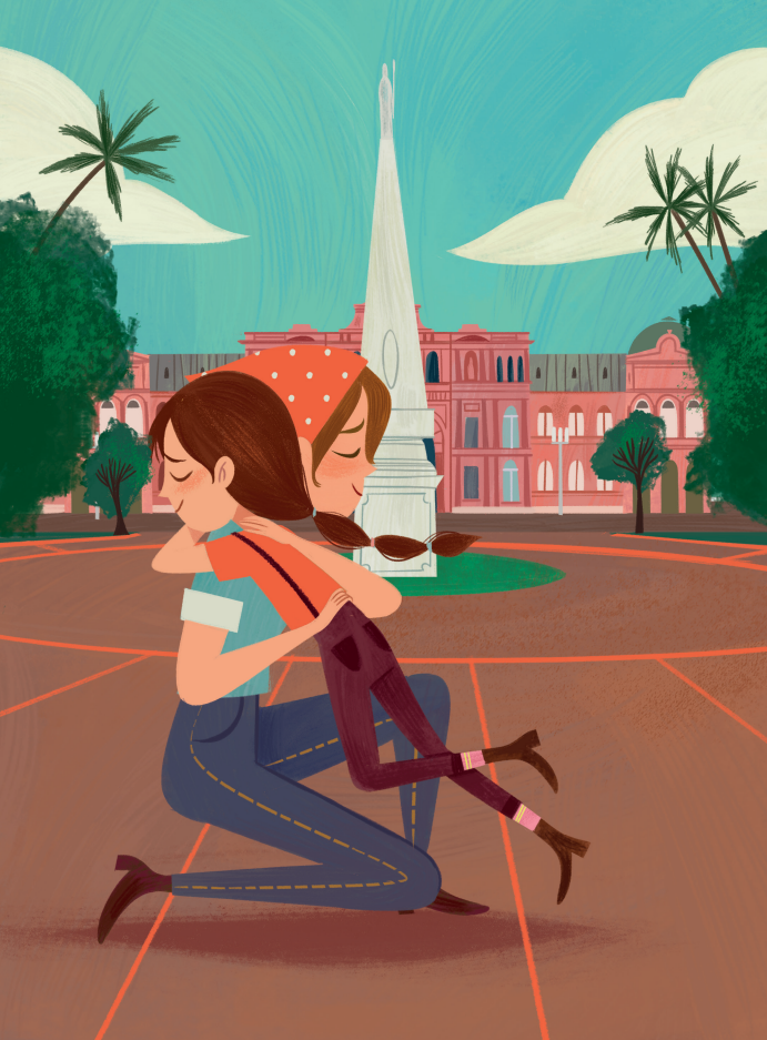 “Al principio fue el intento de acercar a mi hija de 5 años, que es mitad colombiana y mitad canadiense, a sus raíces latinas –cuenta Mabel–. Pero la idea fue creciendo hasta convertirse en un homenaje al universo femenino que busca visibilizar mujeres que desafiaron las normas para abrirse espacios y alcanzar sus sueños”. Es un libro con cinco autoras –Mabel, Andrea, Gabriela, Yazmín Botero y Juliana González- y cinco niños creados por ellas que hacen de narradores.