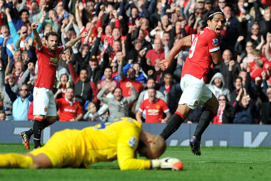 Falcao García marcó su primer gol con Manchester United