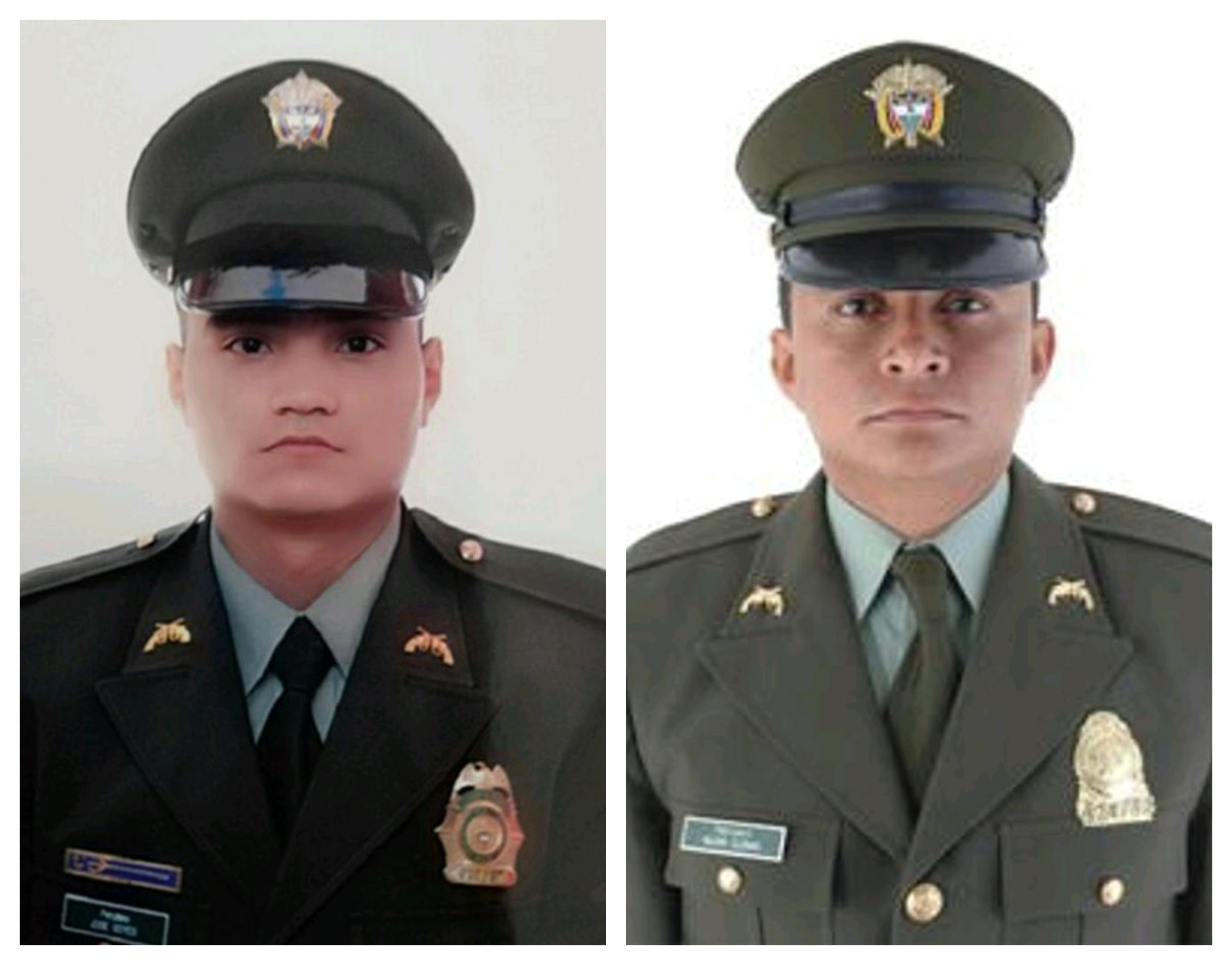 Policías Wilmar Guzmán y José Goyes, asesinados en Arauca