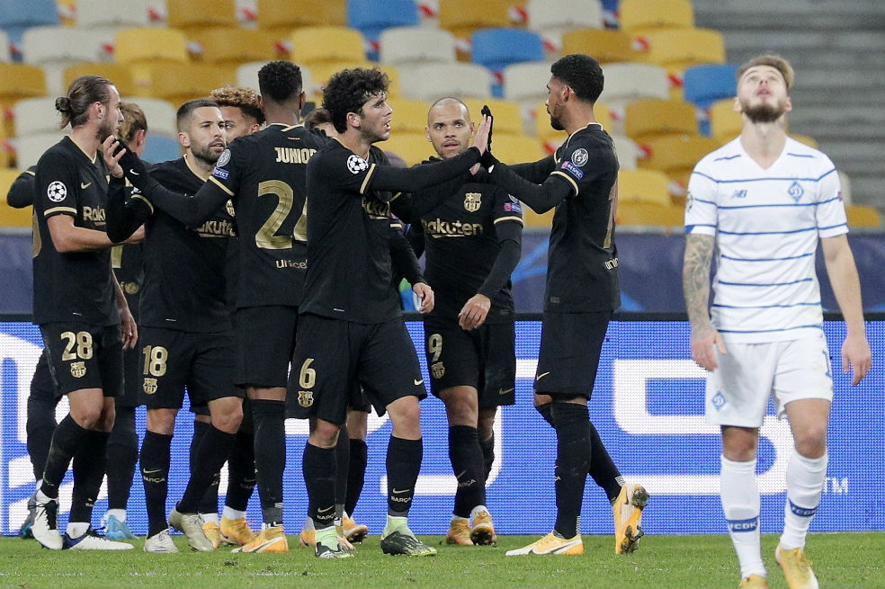 Sin Lionel Messi, Barcelona goleó a Dinamo en Kiev