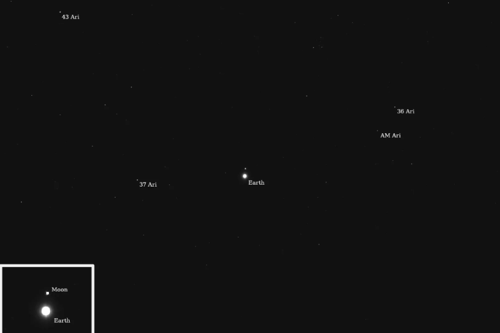 Así se ven la Tierra y la Luna a 290 millones de kilómetros de distancia