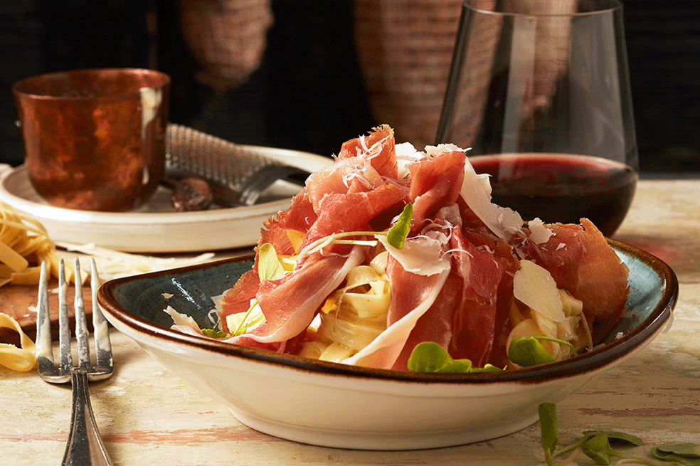 Receta del día: tagliatelle al Prosciutto di Parma 