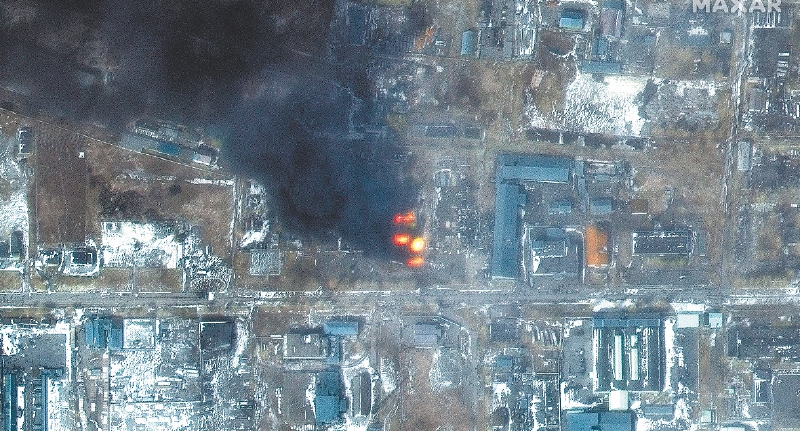 SEE CAPTION FOR MORE INFORMATION / RESTRICTED TO EDITORIAL USE - MANDATORY CREDIT "AFP PHOTO / Satellite image ?2022 Maxar Technologies " - NO MARKETING - NO ADVERTISING CAMPAIGNS - DISTRIBUTED AS A SERVICE TO CLIENTS - THE WATERMARK MAY NOT BE REMOVED/CRO