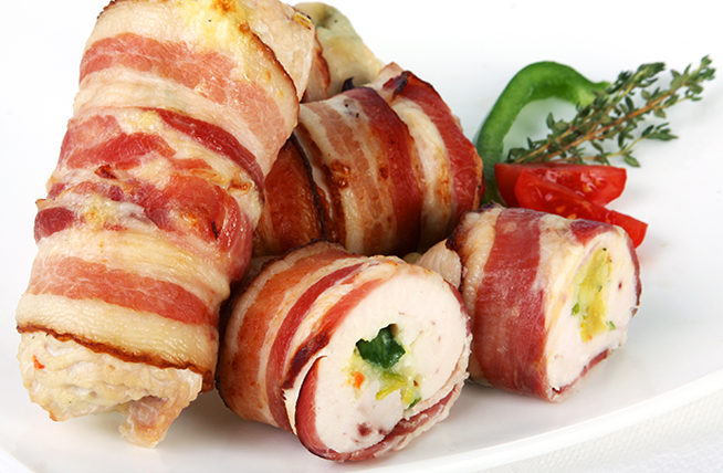 Rollitos de cerdo y tocineta, perfectos para cualquier ocasión