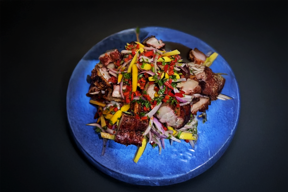Ensalada acevichada de mango