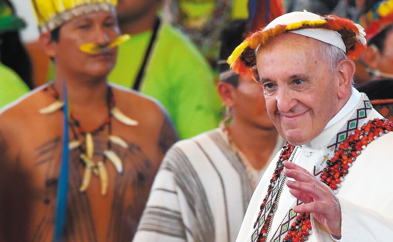 El papa Francisco visitó Puerto Maldonado, en la Amazonia peruana, en enero de 2018. / AFP