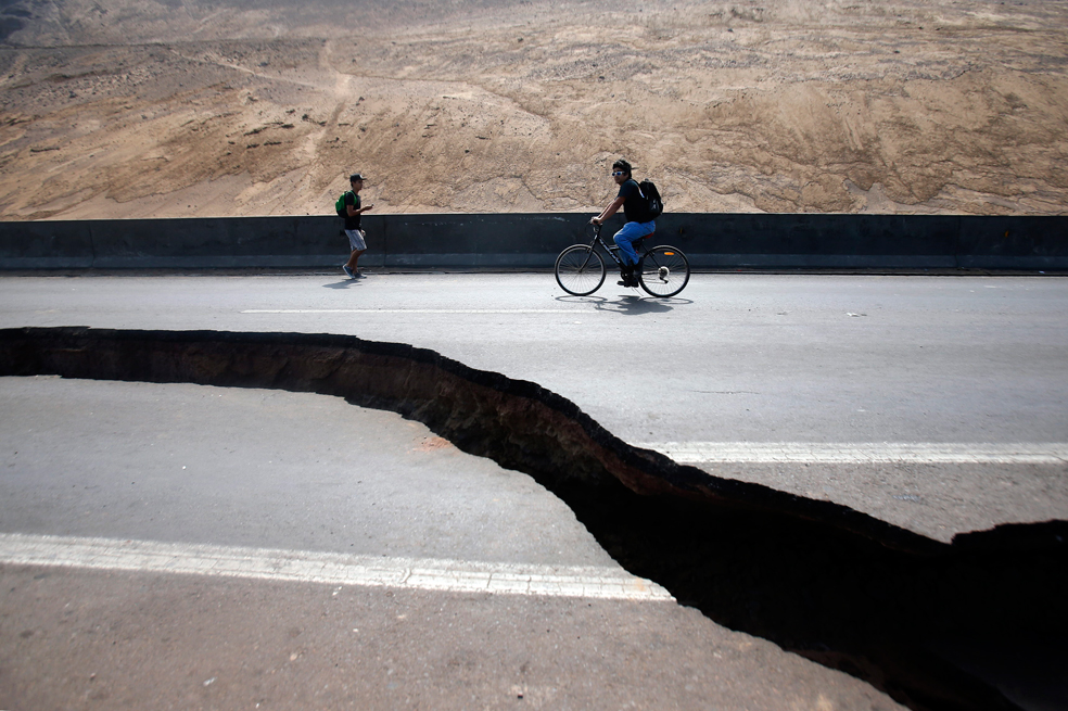 El éxodo en Chile tras el sismo