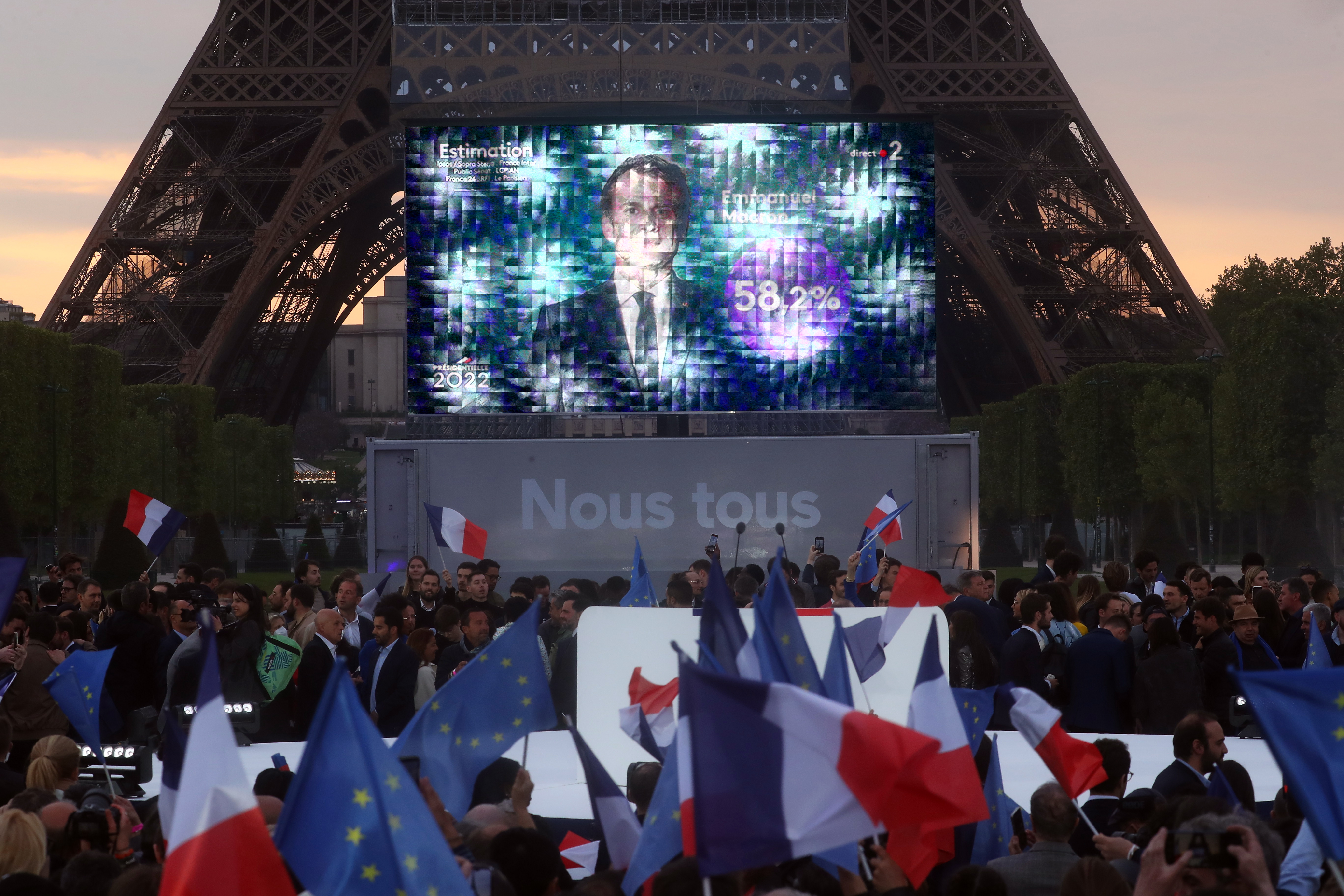 Macron es reelegido en Francia, aunque la ultraderecha logró su mejor resultado