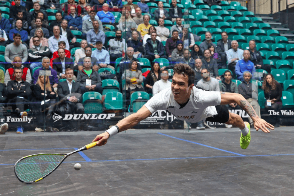Miguel Ángel Rodríguez, a cuartos de final del campeonato mundial de squash