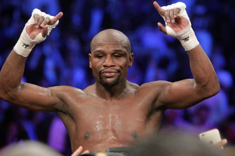 Floyd Mayweather campeón unificado de peso welter. Foto: AFP