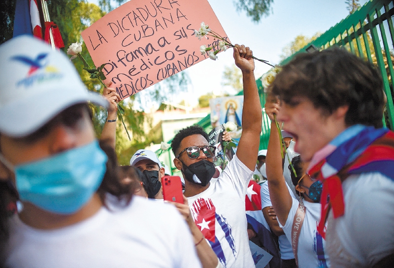 México, EE. UU., y otros países donde los cubanos marcharon contra la represión
