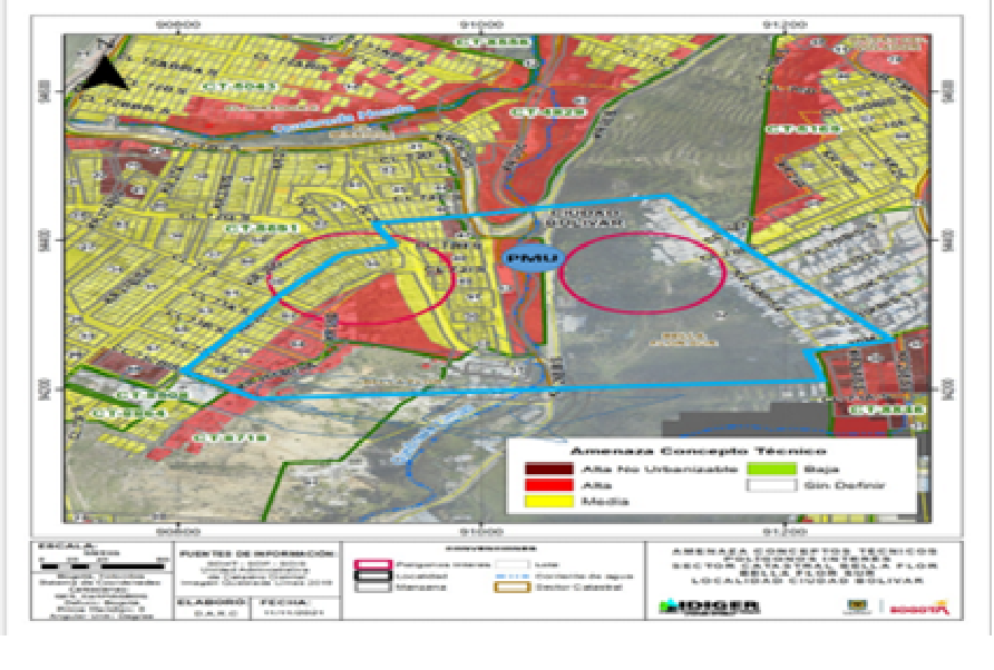 Polígono afectado.