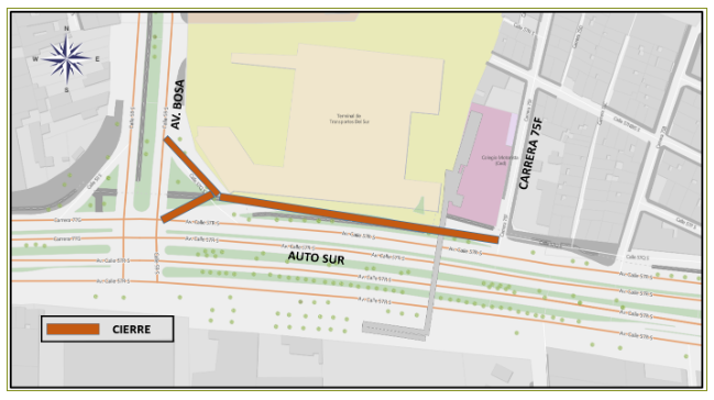 ¡Ojo! Anuncian cierres por dos semanas en la Autopista Sur, frente al terminal