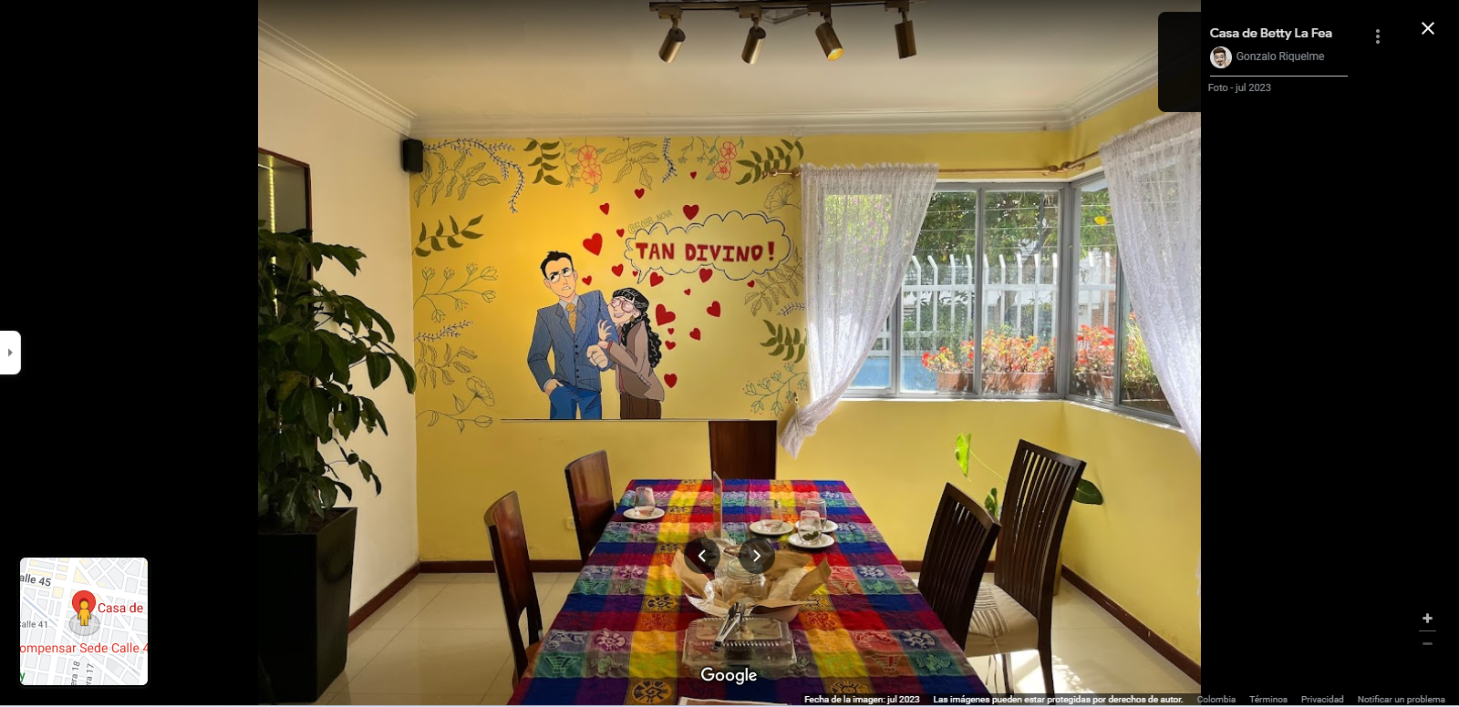 La Casa de Betty La Fea está a tan solo dos cuadras de la iglesia Santa Teresita; allí los personajes principales se casaron en una de las últimas escenas de la telenovela.
