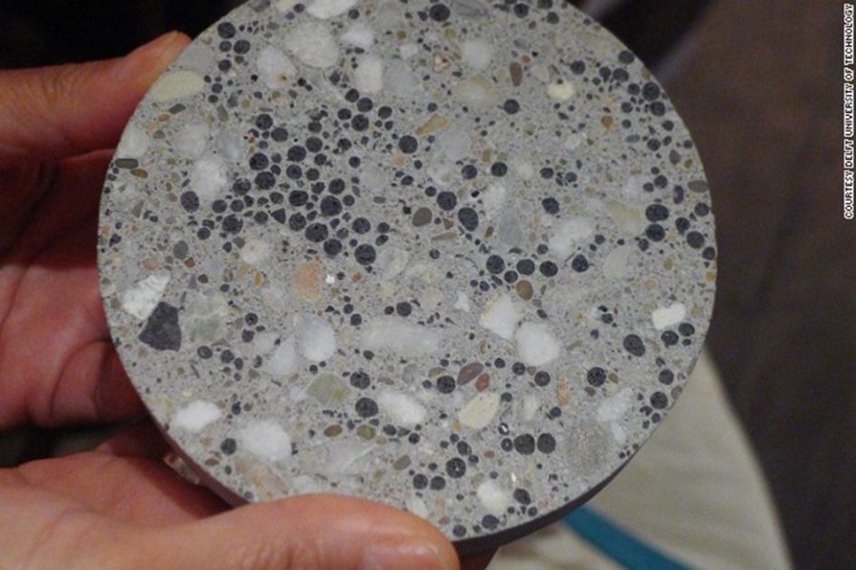 Profesor holandés crea concreto que se repara por sí solo