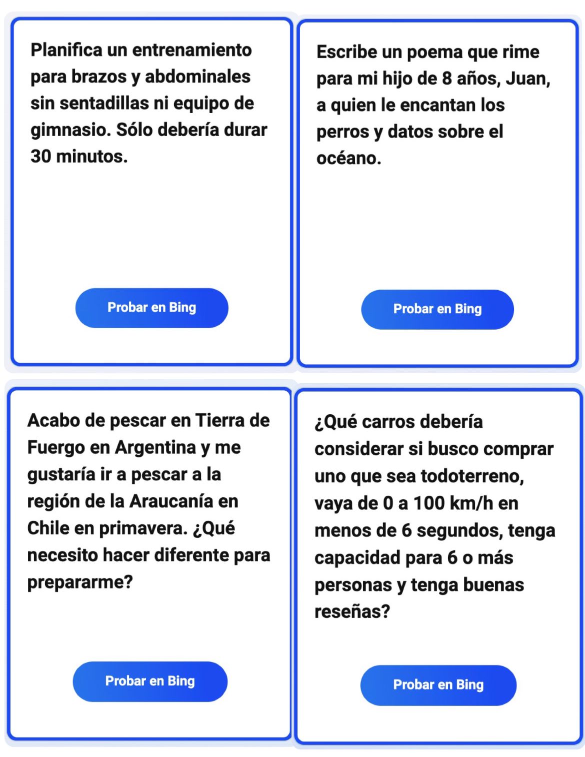 Estos son algunos ejemplos de cómo debería preguntar al nuevo ChatGPT del buscador Bing de Microsoft.