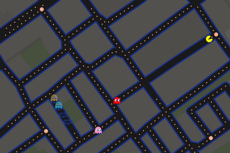 PacMan se toma las calles de Google Maps