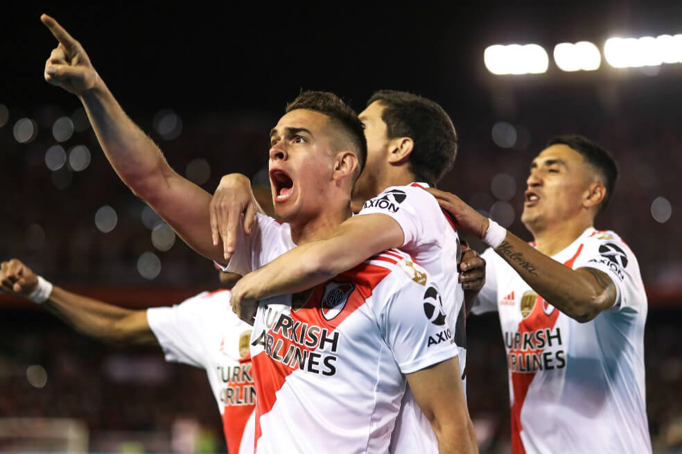 Con un gol de Rafael Santos Borré River le ganó 2-0 a Boca en la primera semifinal de la Copa Libertadores 2019