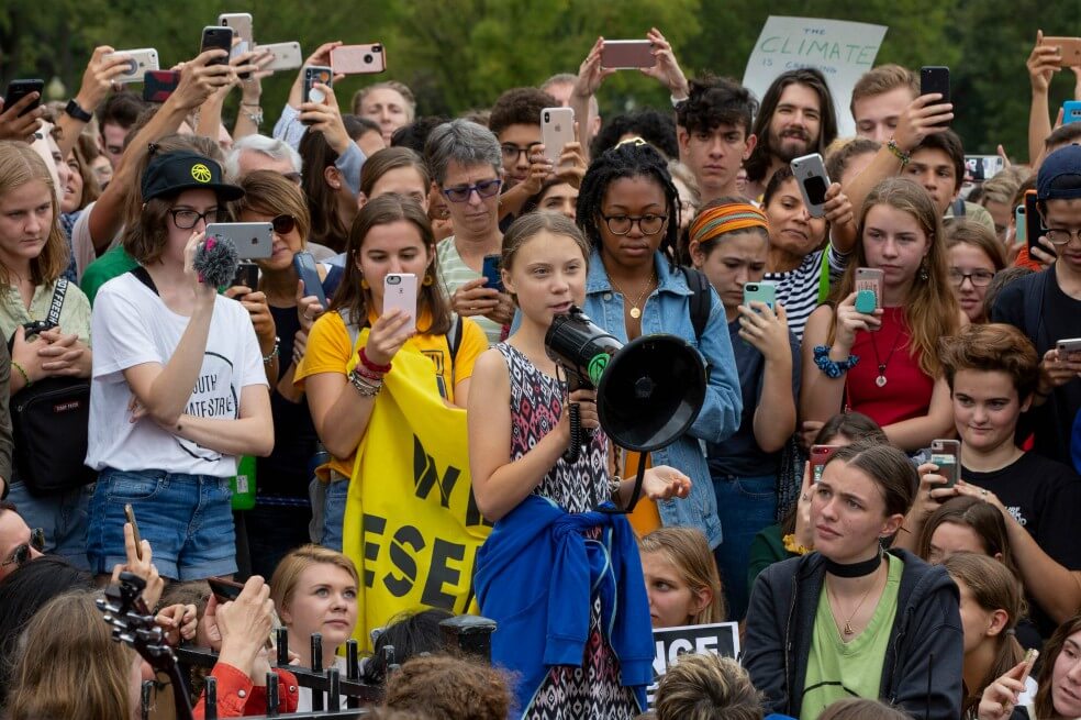 Greta Thunberg advierte frente a la Casa Blanca: «Nosotros continuaremos»