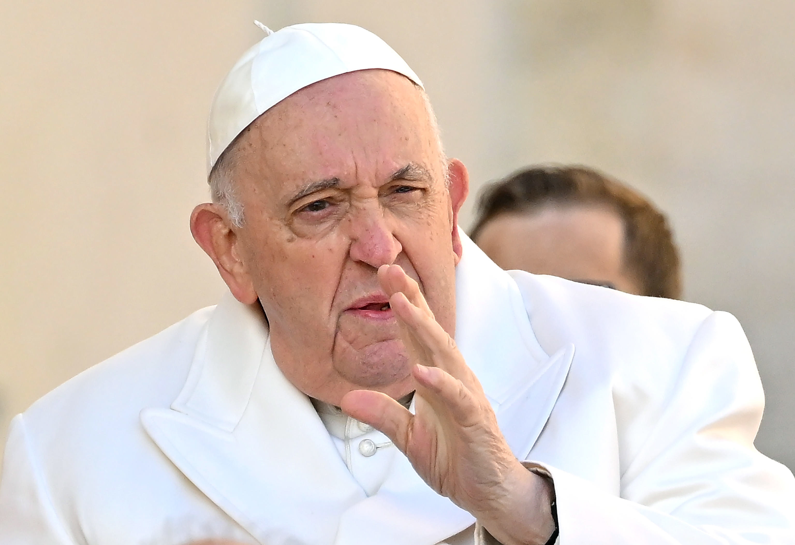 Vatican City (Vatican City State (holy See)), 29/03/2023.- Pope Francis arrives to lead the weekly general audience in Saint Peter's Square, Vatican City, 29 March 2023. (Papa) EFE/EPA/ETTORE FERRARI