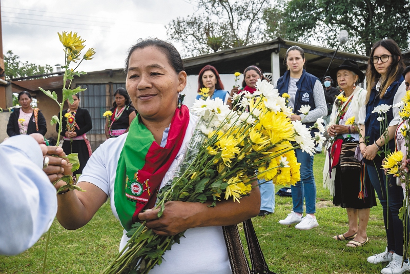 Prodefensoras se inició en julio de 2020 en Cauca, Nariño, Chocó y Antioquia. Acoge a 85 municipios y más de 3.000 lideresas sociales. / ONU Mujeres.