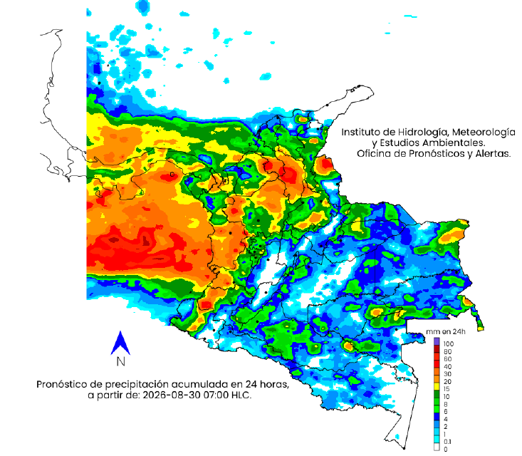 ¿Dónde lloverá durante el último fin de semana de agosto? Esto dice el pronóstico del Ideam