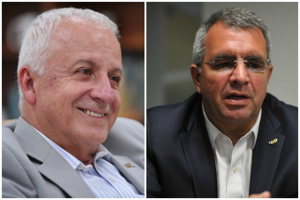 Baltazar Medina es el presidente del Comité Olímpico Colombiano desde 2009 y Juan Fernando Mejía, empresario vallecaucano que aspira a la presidencia del COC. / Mauricio Alvarado y Gustavo Torrijos - El Espectador 