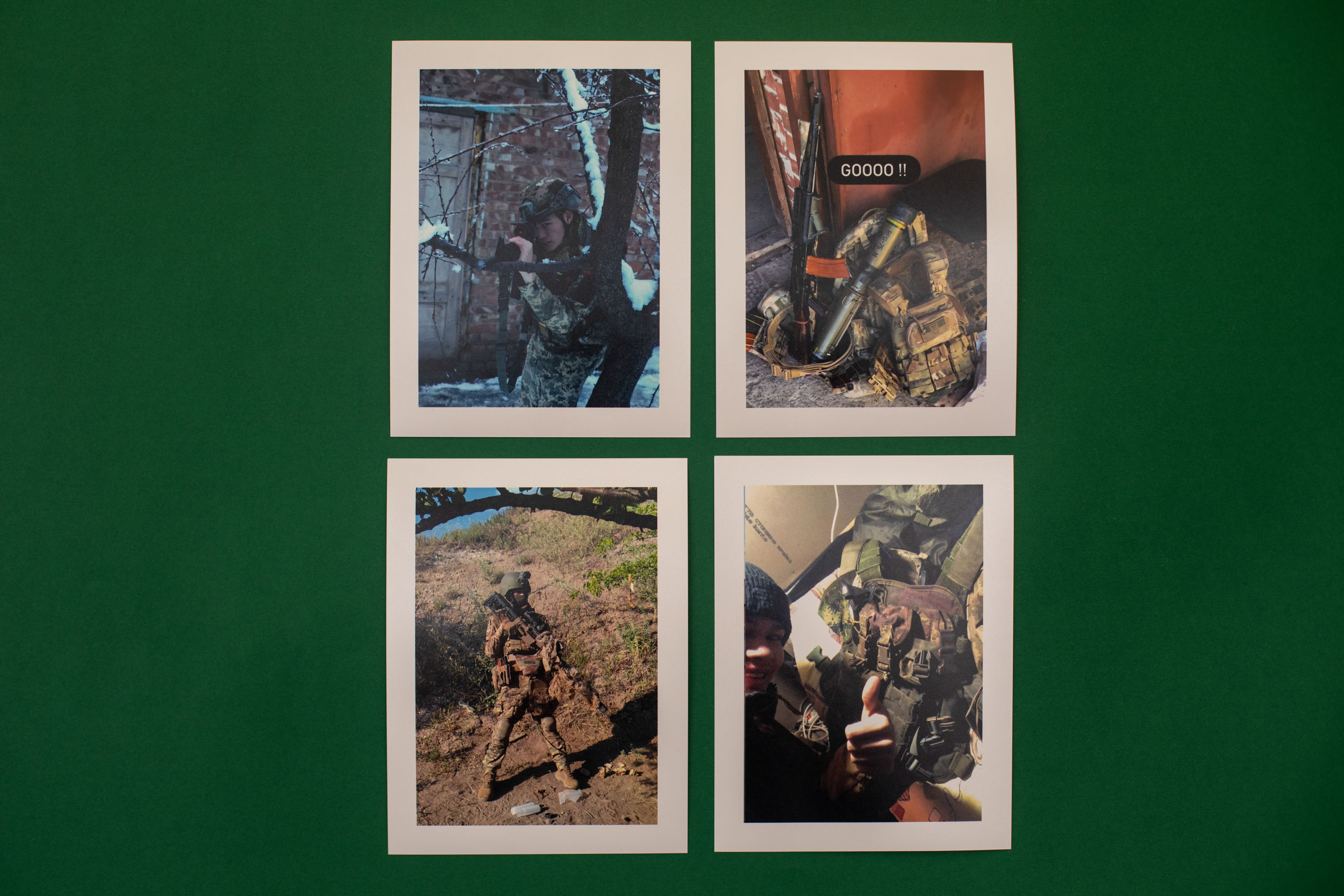 Fotografías del archivo personal de Baruc como legionario en la guerra de Ucrania.