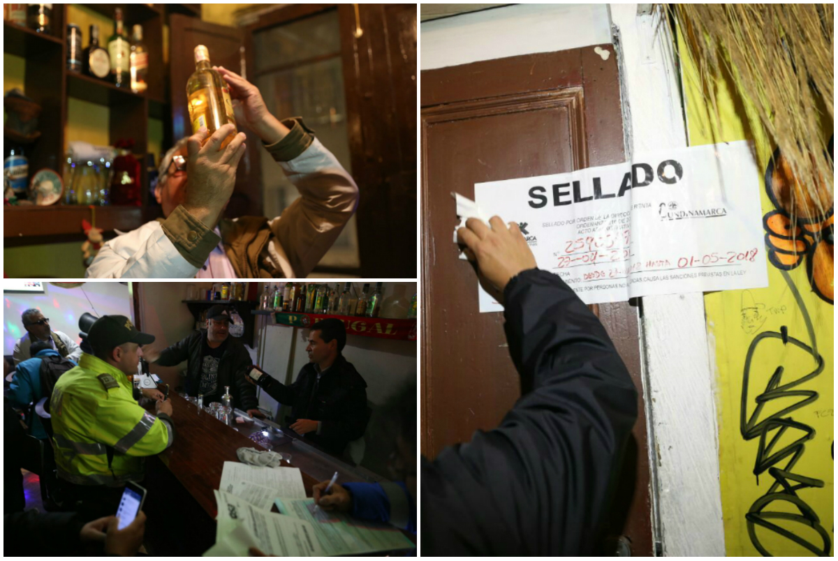 Sellan 120 bares y clubes en 19 localidades de Bogotá
