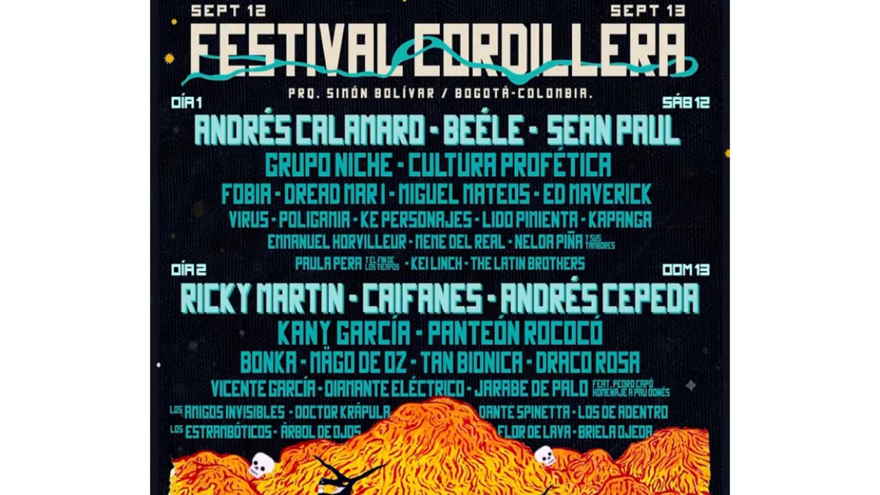 Cartel del Festival Cordillera 2026: artistas por días y fechas de compra de boletería