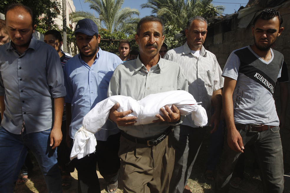Dolor palestino luego de bombardeo en franja de Gaza