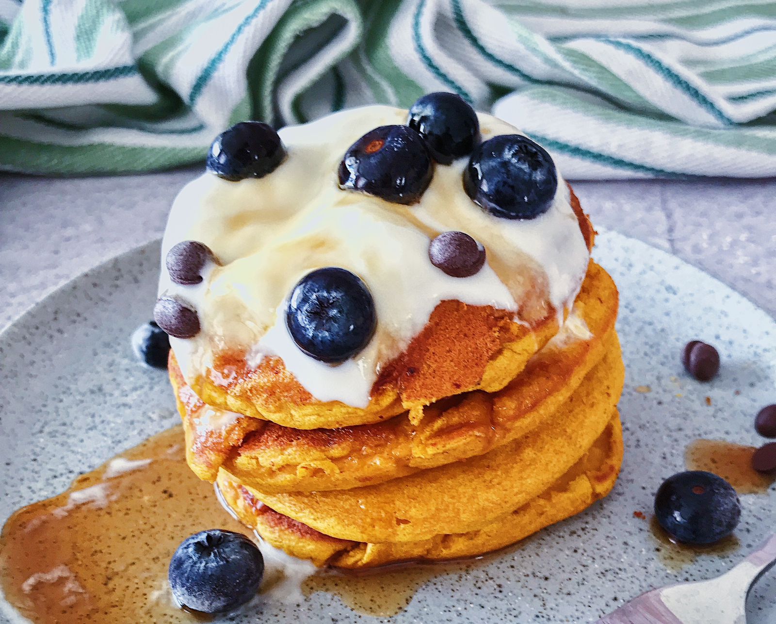 Esta es la receta para preparar “pancakes” de auyama