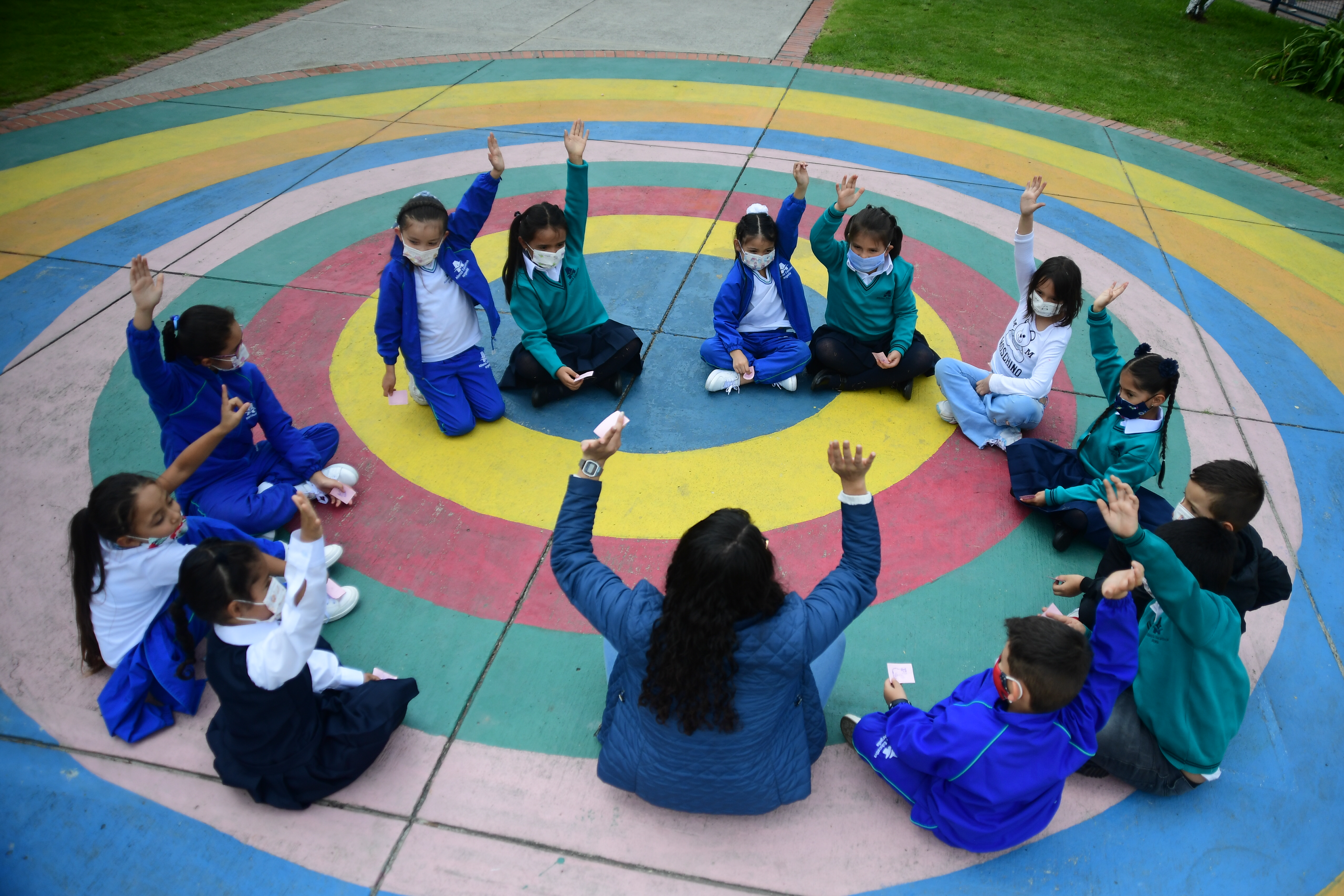 Regreso a clases en los colegios de públicos de Bogotá durante la pandemia del Covid-19 que contó con la asistencia de la alcaldesa Claudia López
