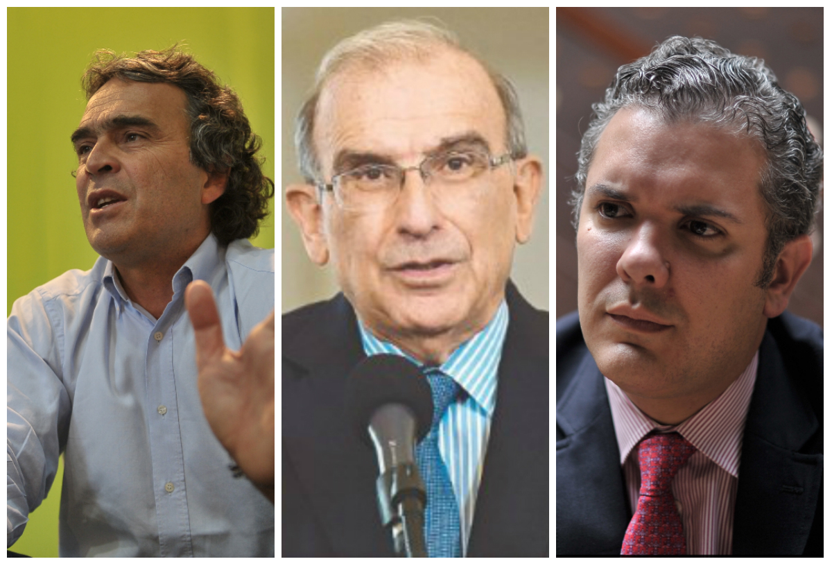 Sergio Fajardo, Humberto de la Calle e Iván Duque. 