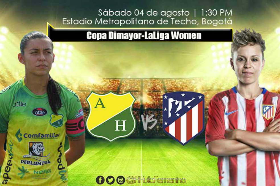 Atlético de Madrid y el Atlético Huila femenino jugarán este sábado en Bogotá