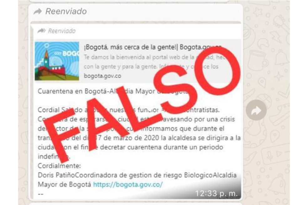El Distrito hizo un llamado a toda la ciudadanía “a ser responsables con la información que consumen y comparten a través de medios sociales y, en general, en internet”. También enfatizó en que cualquier información sobre medidas como un toque de queda serán informadas en la página web de la alcaldía y medios oficiales.