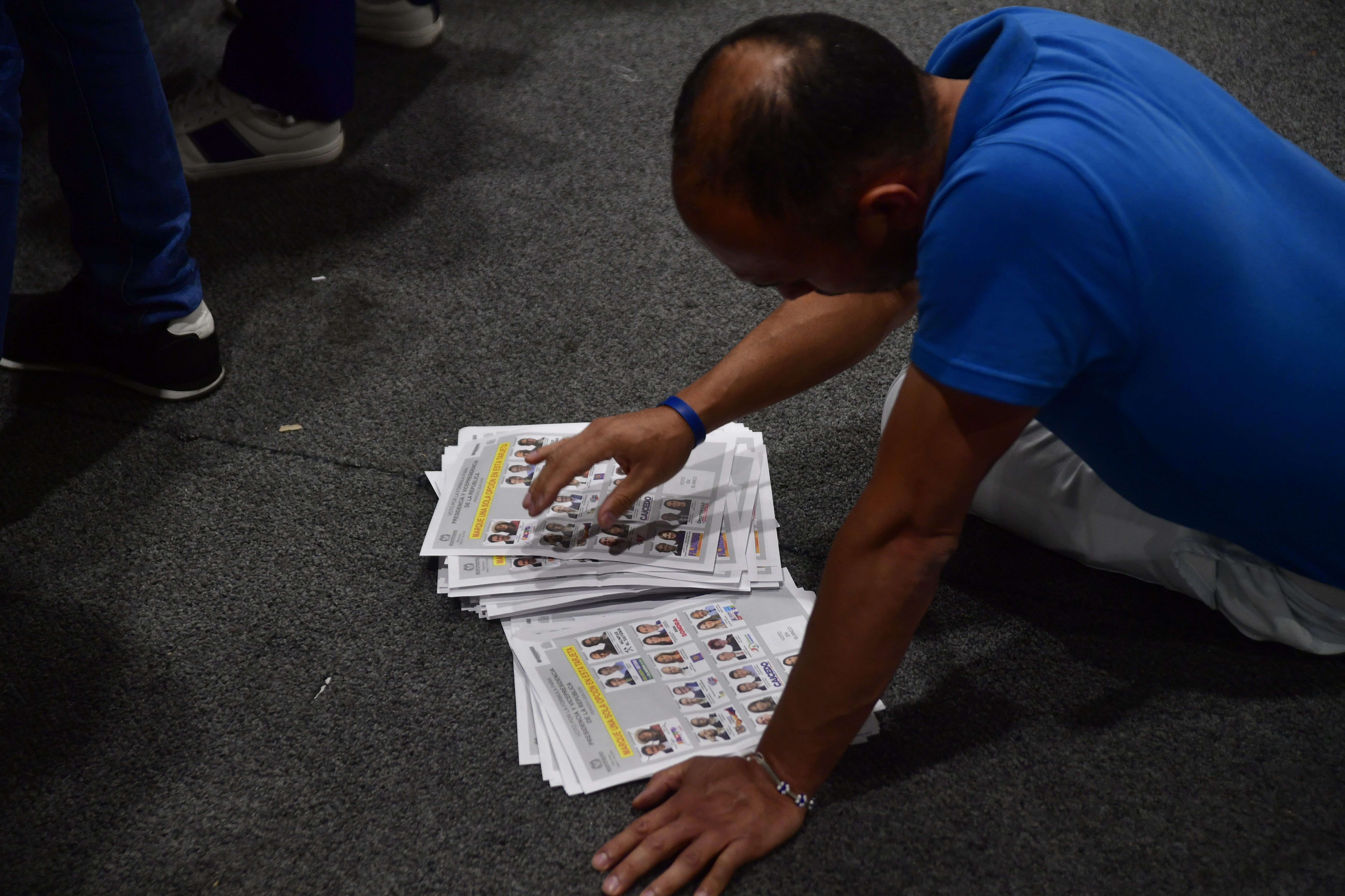 Jornada de elecciones presidenciales realizado en Corferias donde se realiza conteo de votos posterior al cierre de escrutinios en este punto de la ciudad