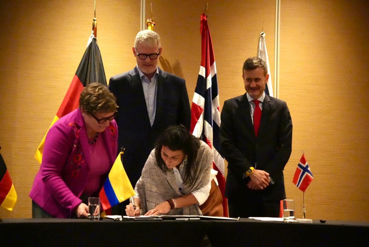 Colombia, Alemania, Noruega y Reino Unido firmaron la renovación de la Declaración Conjunta de Intención (DCI).