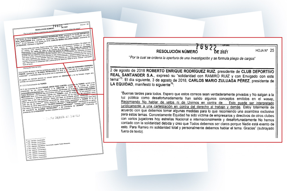 Correo enviado por Carlos Zuluaga Pérez, presidente de la Equidad.