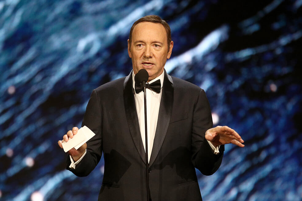 Kevin Spacey aparece en público por primera vez después de dos años