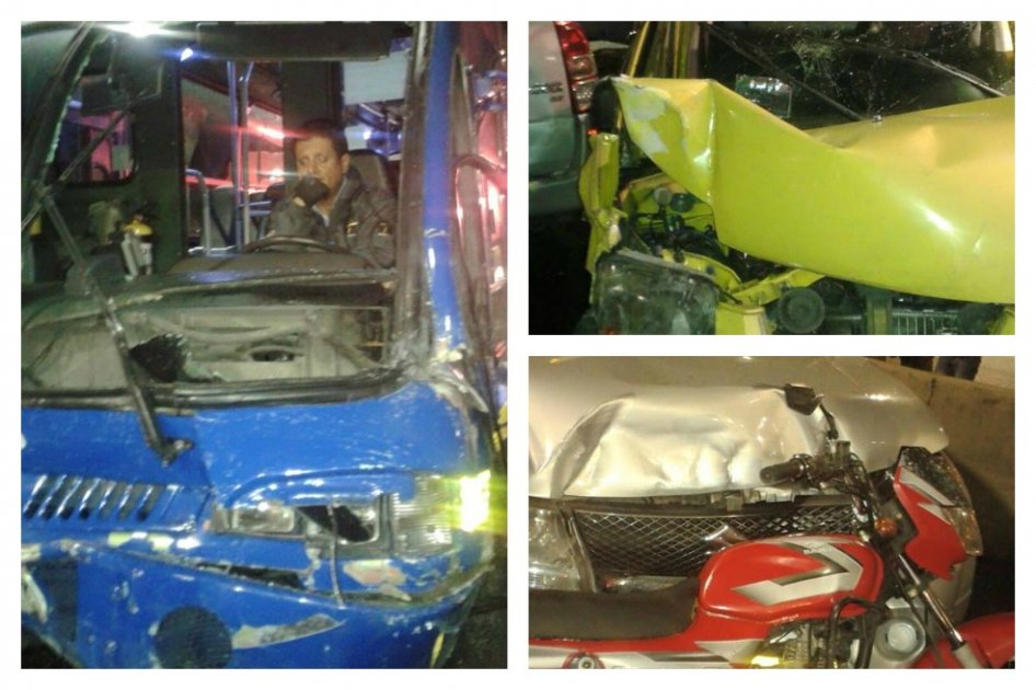 Aparatoso accidente en Bogotá involucra 14 vehículos
